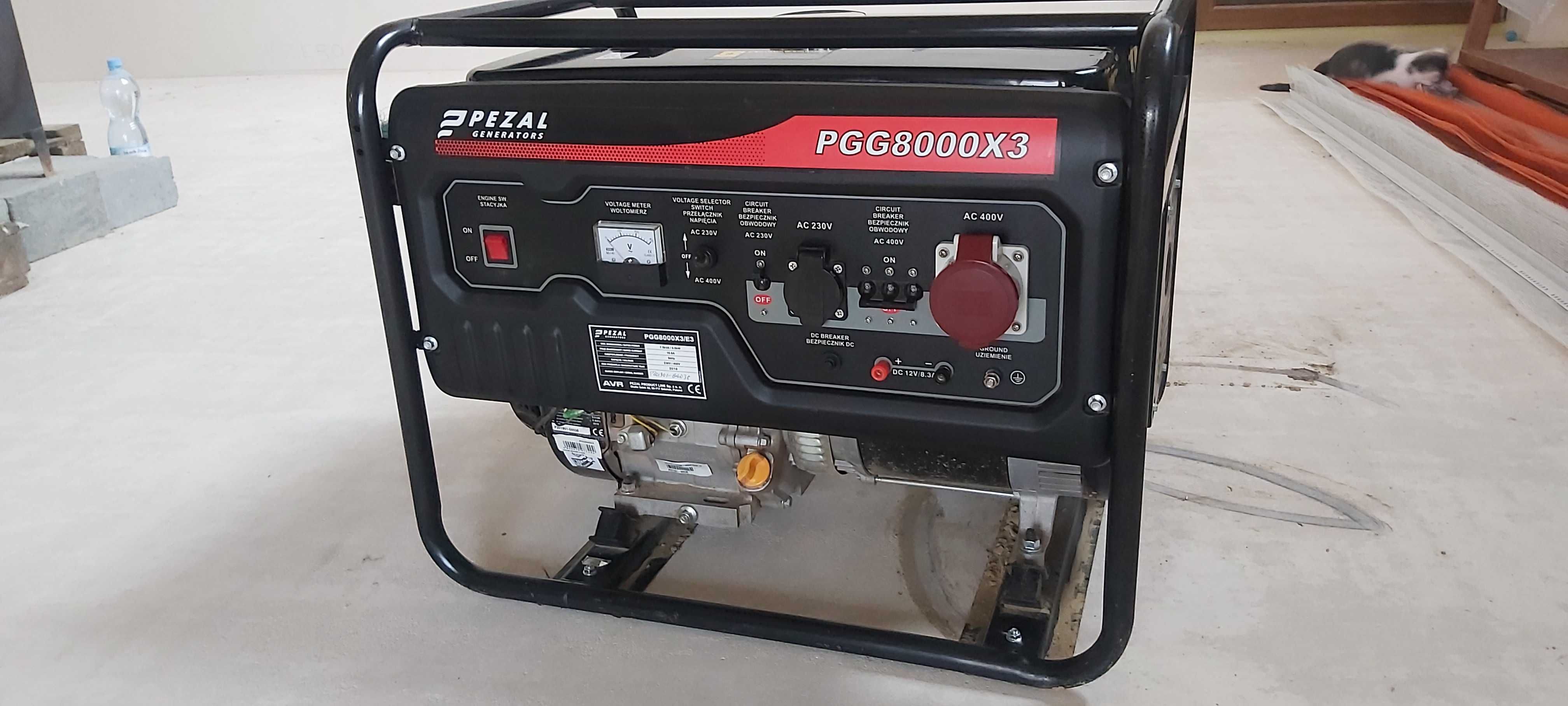Agregat prądotwórczy PEZAL PGG8000X3 8,1 kVA/6,5kW