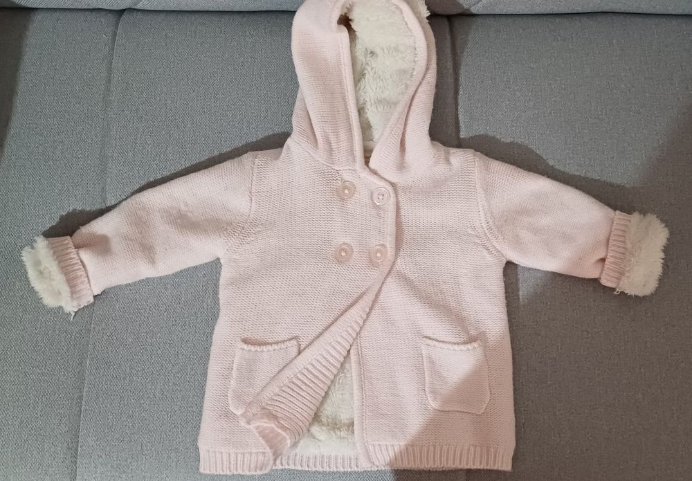 Sweterek dla dziewczynki,  ocieplany
