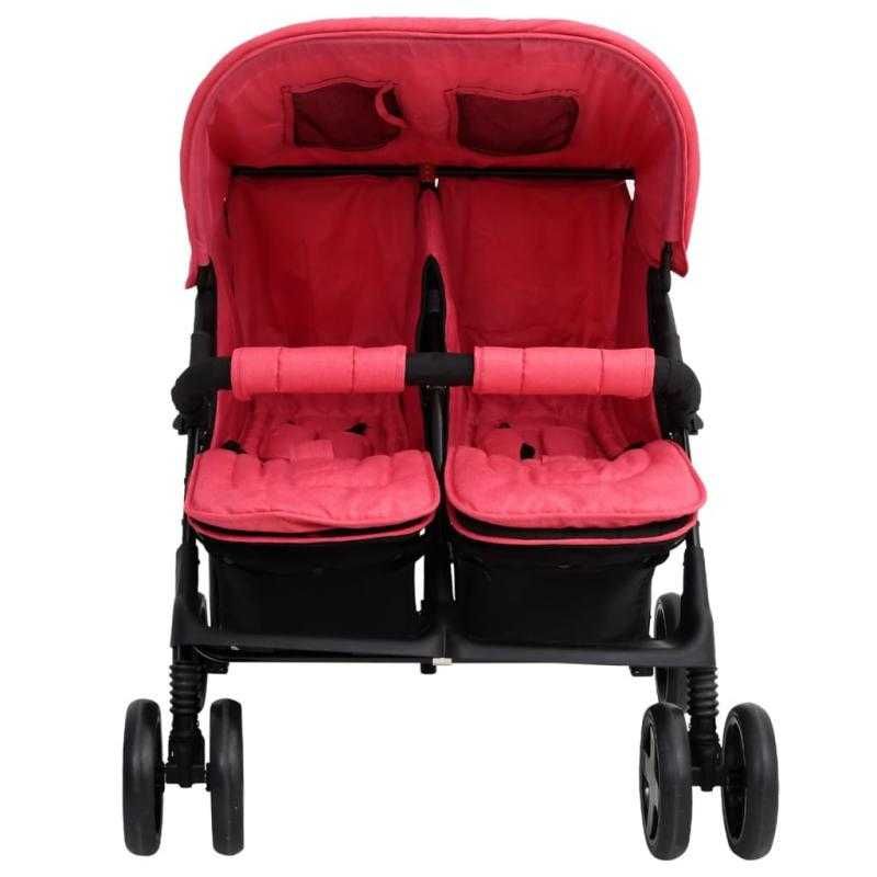 Carrinho de Bebé para Gémeos – Vermelho