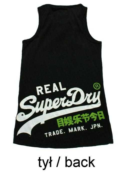 Superdry Vintage long vest LOGO skater koszulka S