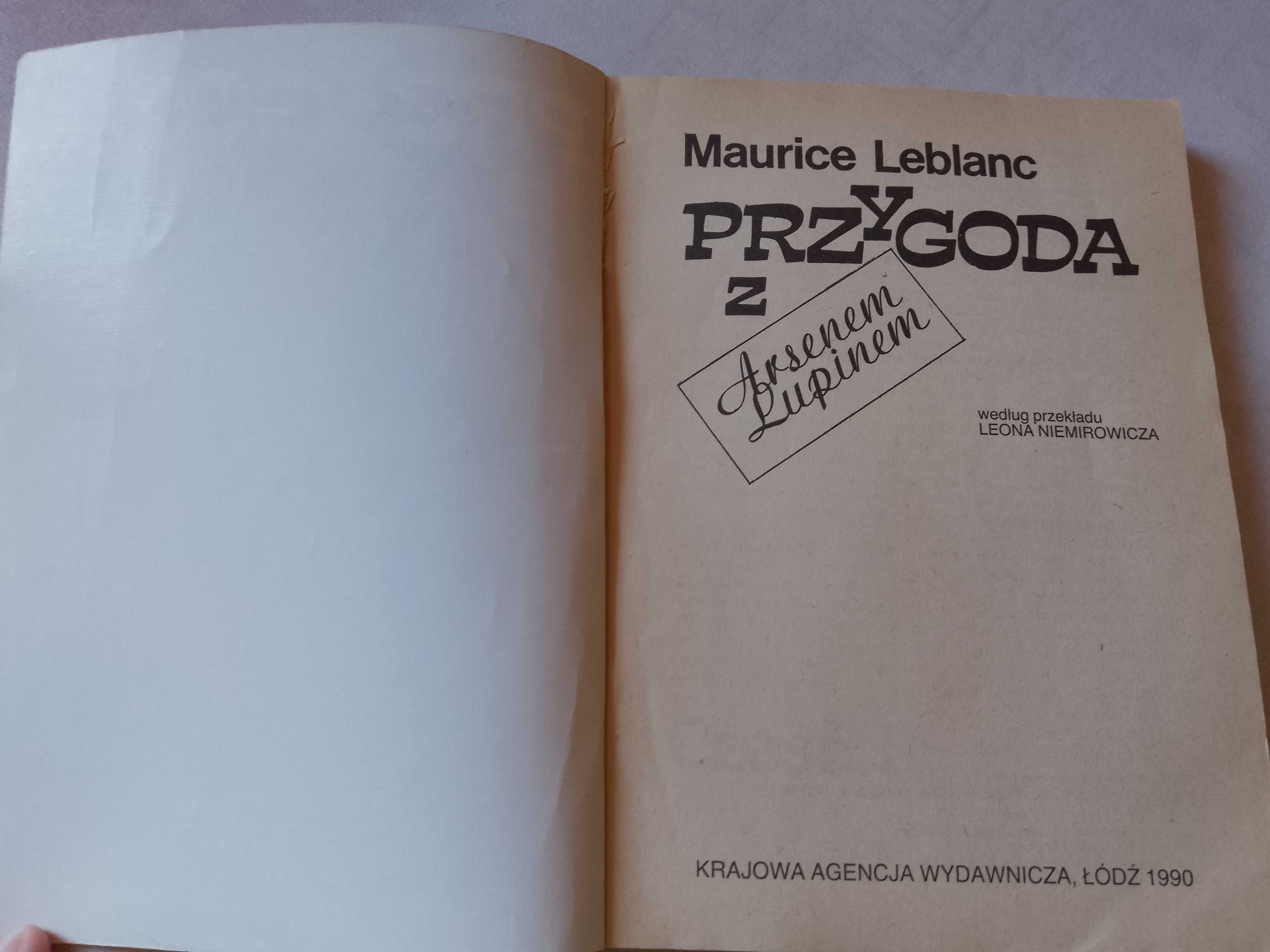 Maurice Leblanc "Przygoda z Arsenem Lupinem" 1990