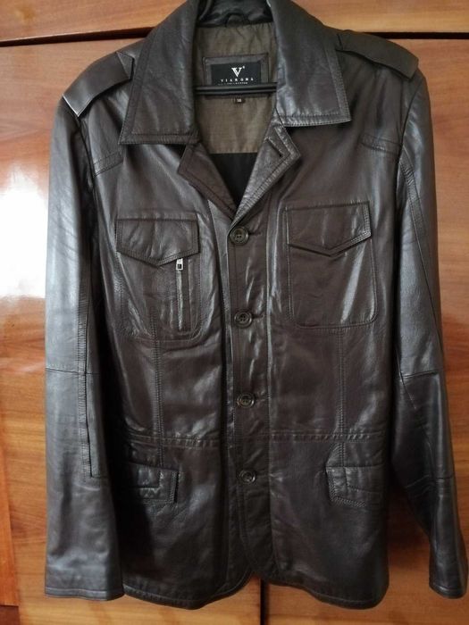 Кожаный пиджак весна-осень