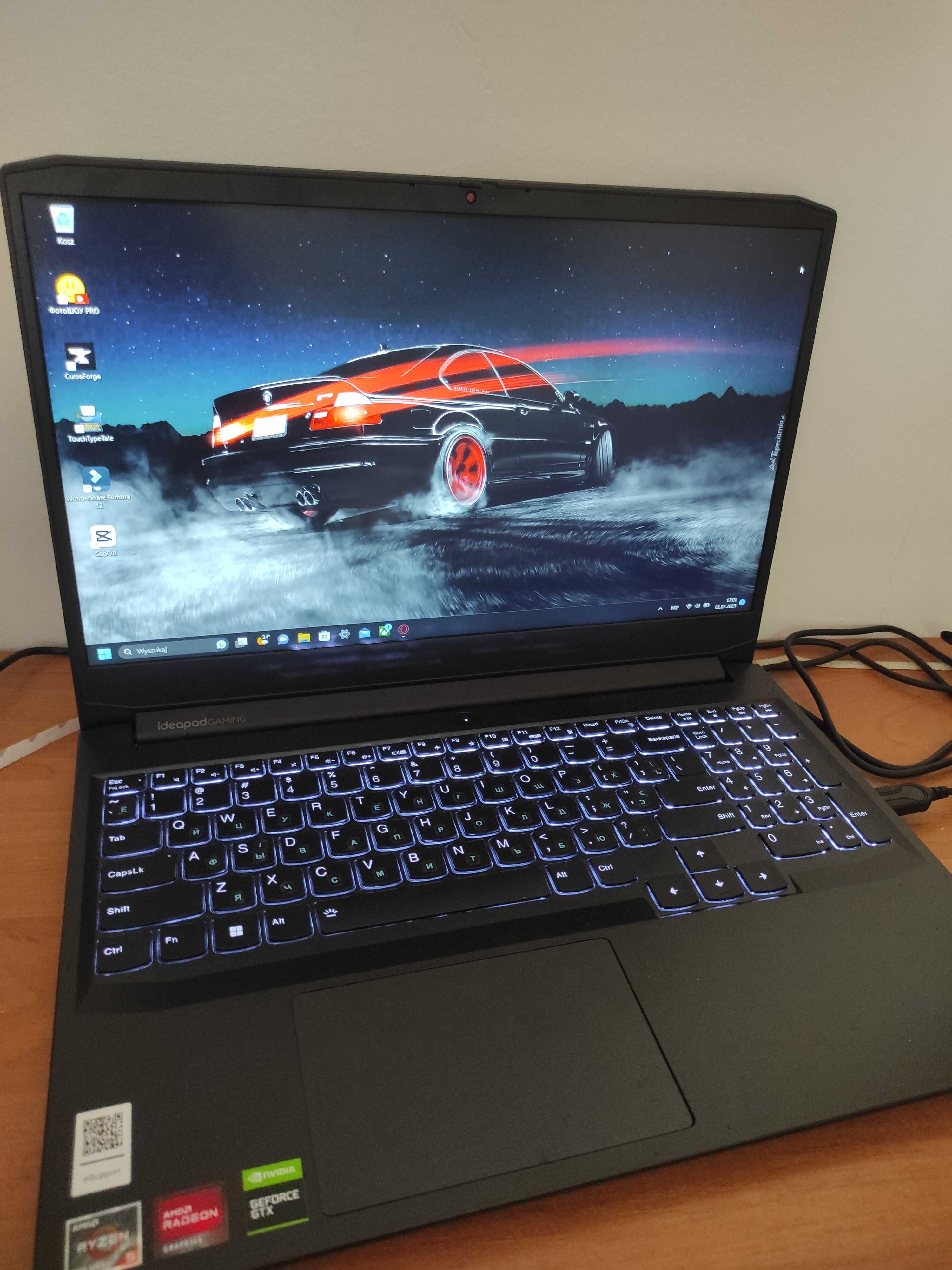 Laptop LENOVO IdeaPad Gaming 3 Ryzen 5 5600H/16GB/512GB SSD/GTX1650