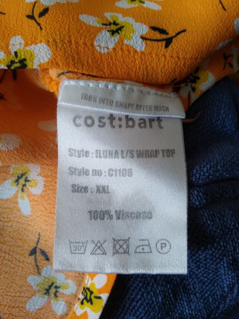 Wiskozowa kwiecista bluzka na wiosnę i lato, rozm XXL, marka Cost:bart