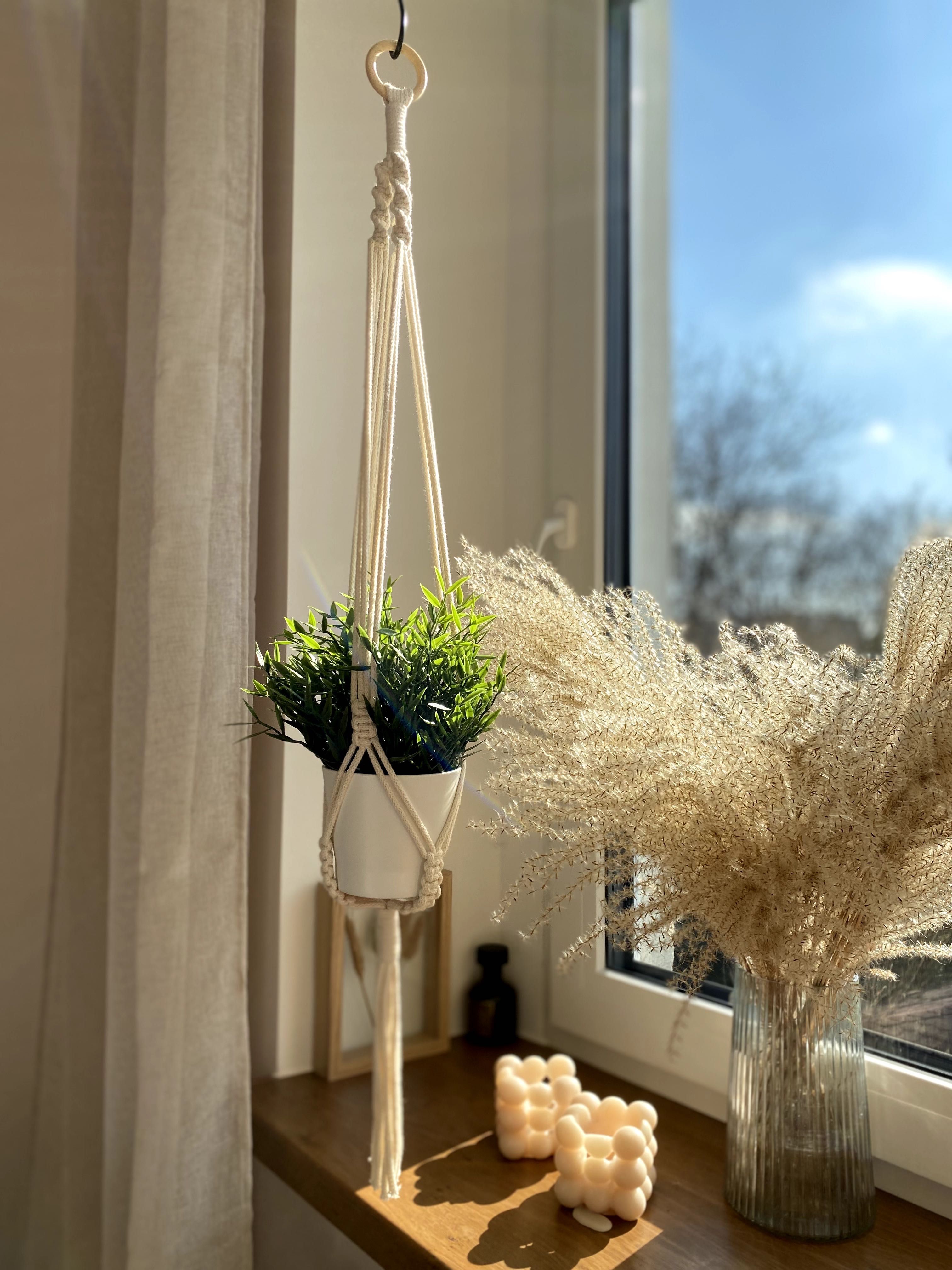 Kwietnik makrama wiszący, prezent, boho kwietnik, dowolne kolory