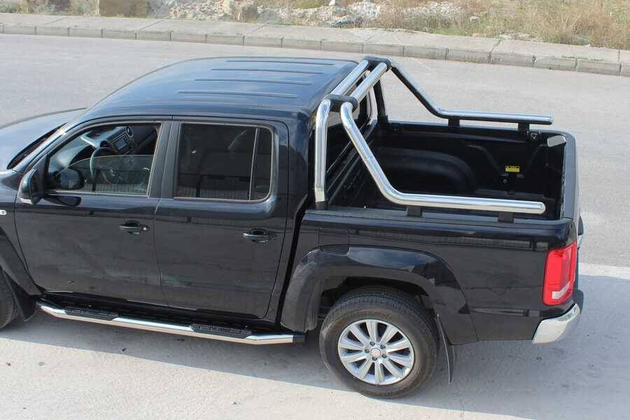 Isuzu D-Max rury orurowanie paki Kobra Ø76 chrom rollbar