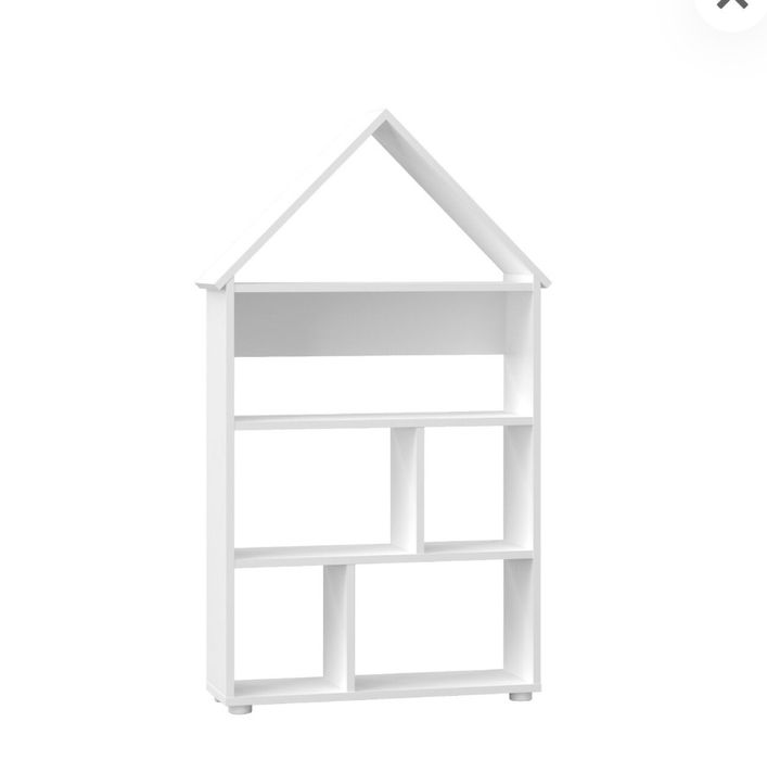 Regał domek biały