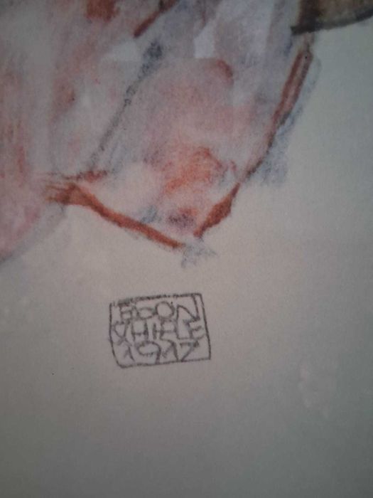 Poster emoldurado de Egon Schiele – Figura feminina (1917)