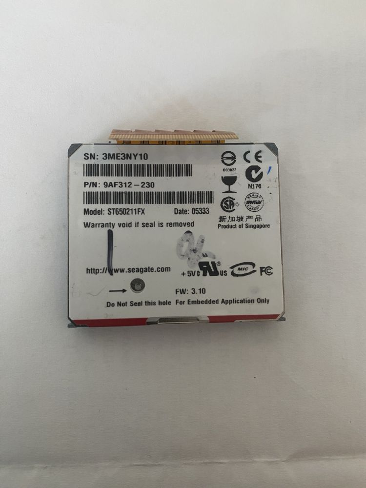 HDD Seagate ST650211FX 5GB ST1 1”