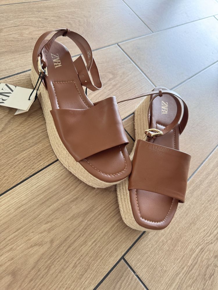 Nowe sandałki Zara espadryle platforma