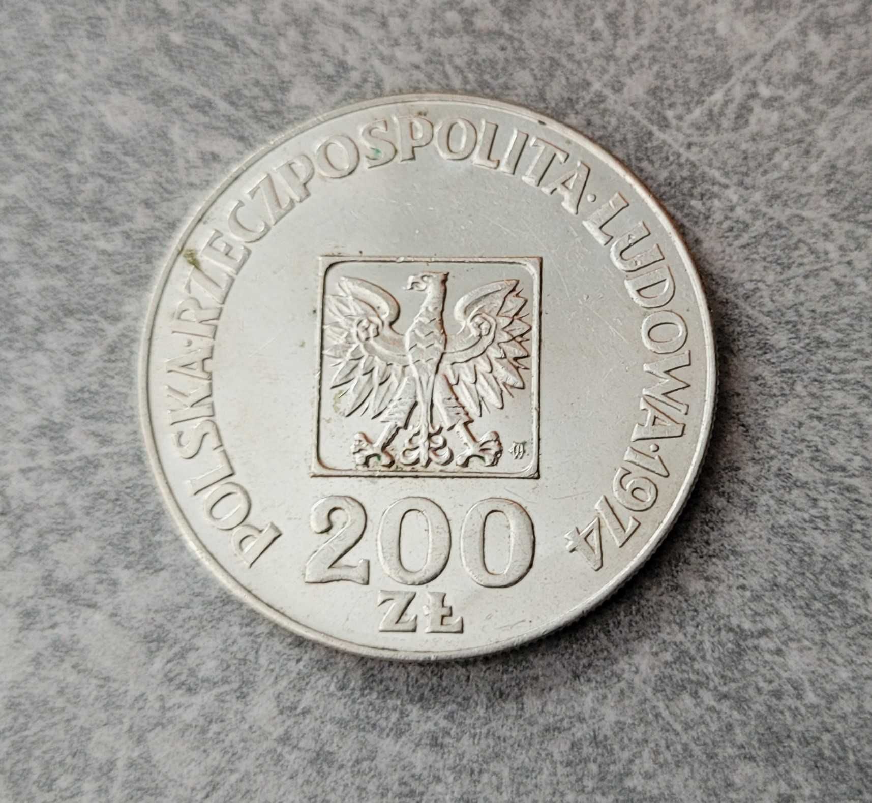 108) POLSKA srebro- 200 Złotych - 1974 r.