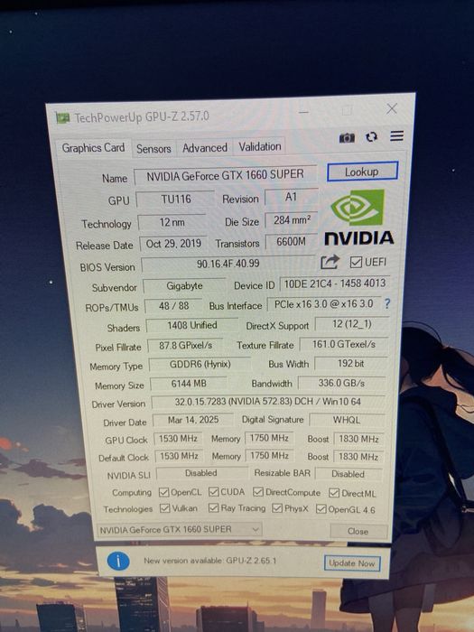 Продам відеокарту nvidia gtx 1660 super 6 gb