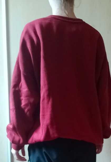 bordowa damska bluza Monteearlo athletic vibes bershka