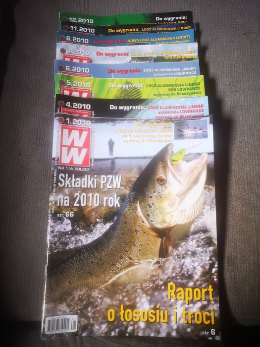 Wiadomości Wędkarskie i inne miesięczniki rok 2010