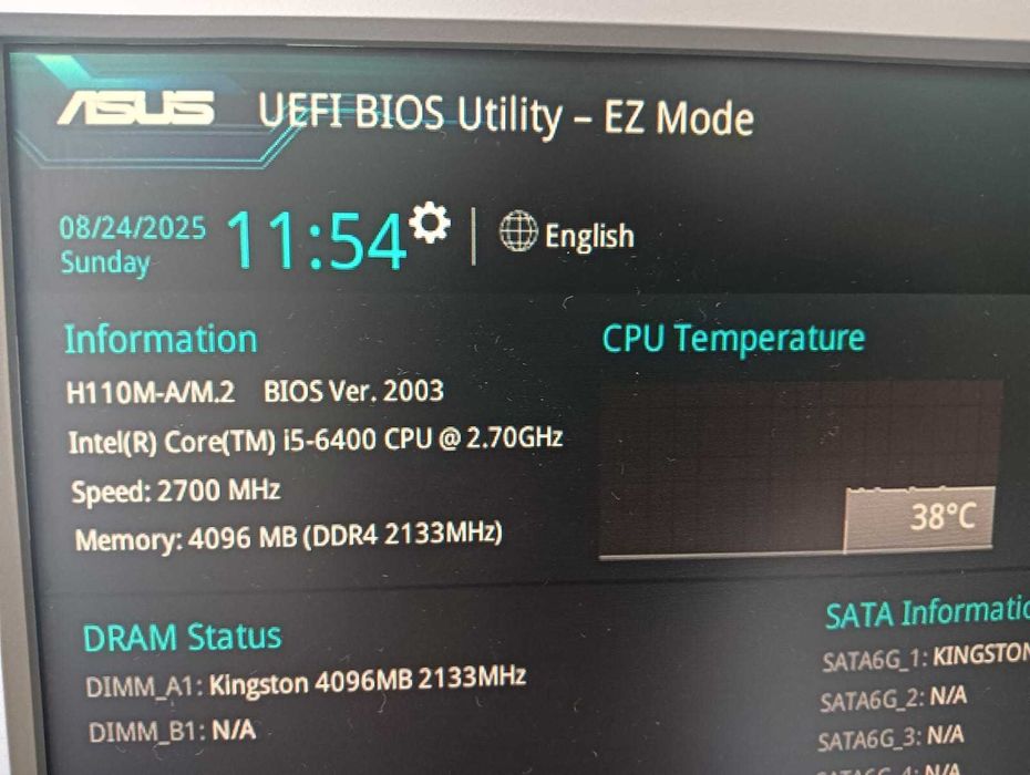 Vendo PC ASUS  4 GB RAM processador i5 6400 2.7 Ghz