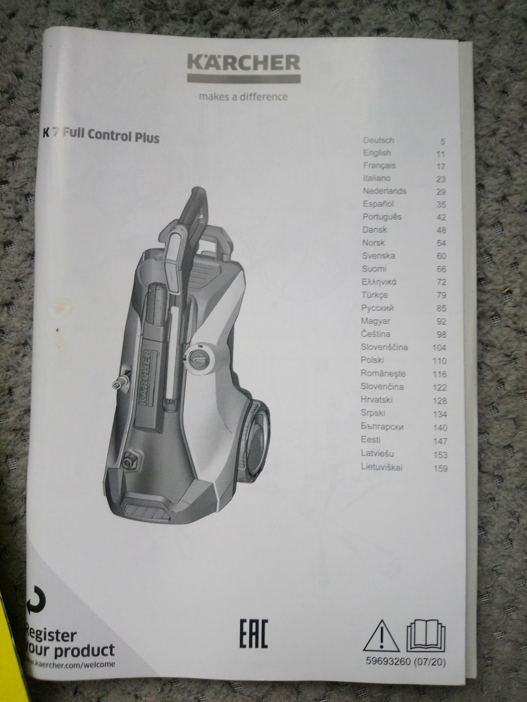 Instrukcja obsługi karcher K7 Full Control Plus