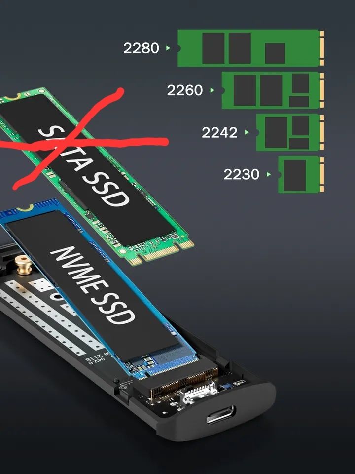 Карман SSD Lemorele M.2 2280 NVME PCIe