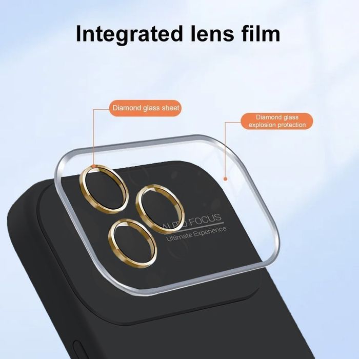 Soft Silicone Lens Case Do Iphone 14 Pro Max Czarny