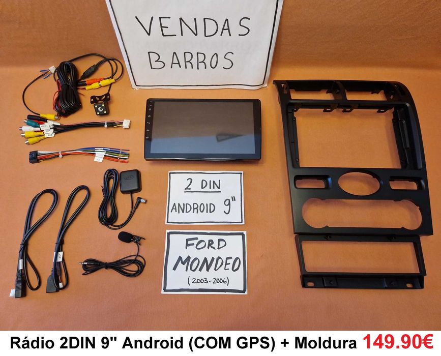 (NOVO) Rádio 2DIN • FORD • Mondeo MK3  (2000 a 2007) • Android GPS