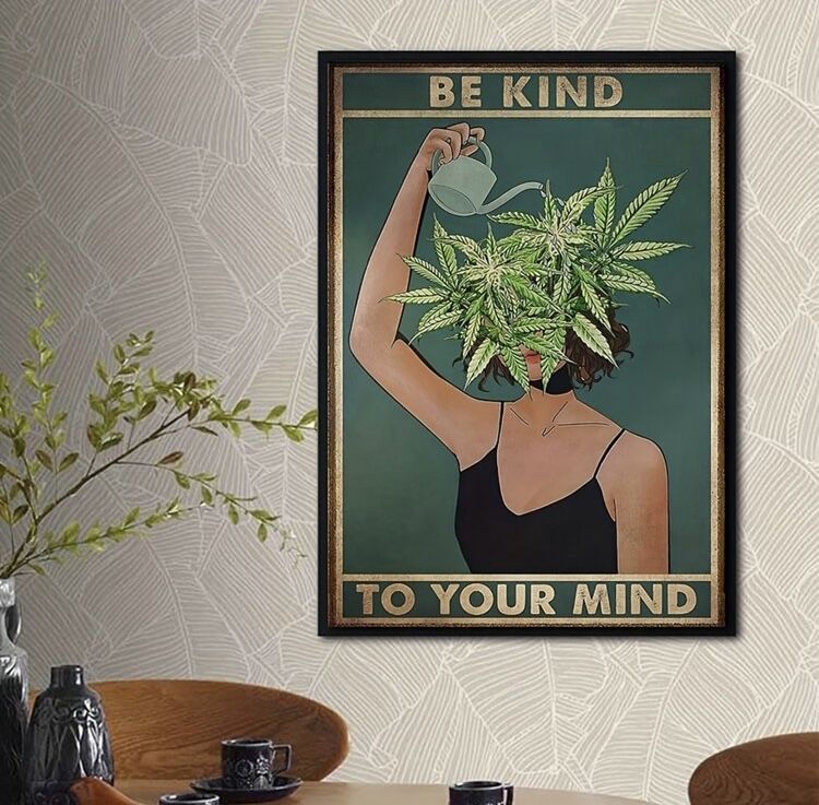 Inspirujący Plakat: "Bądź Miły Dla Swojego Umysłu"