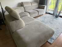 Sofa cinza “pele pessego” 5 lugares