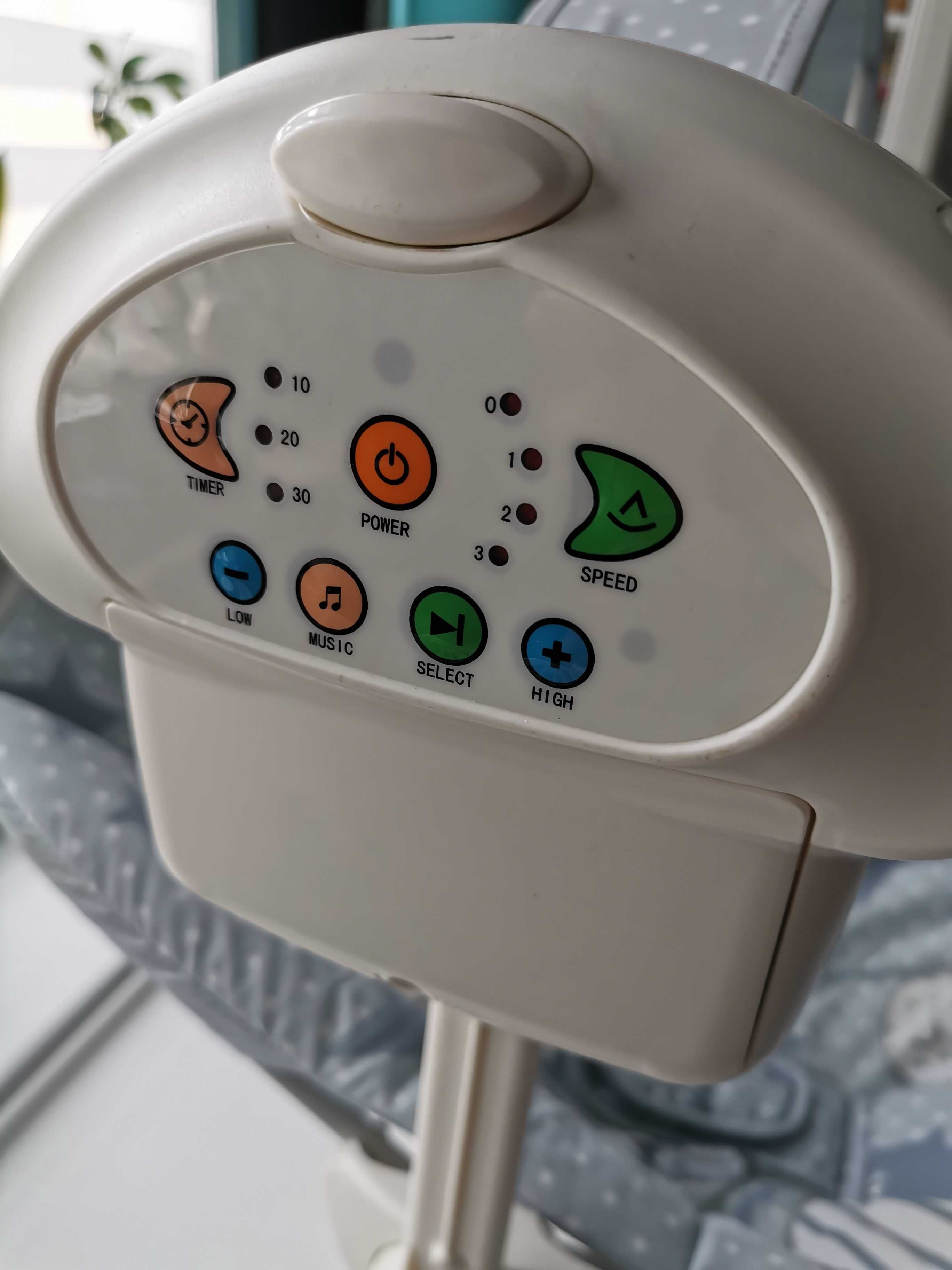 Bujak elektryczny Smiki, Miś, Baby Swing huśtawka, 0M+, 3-9kg