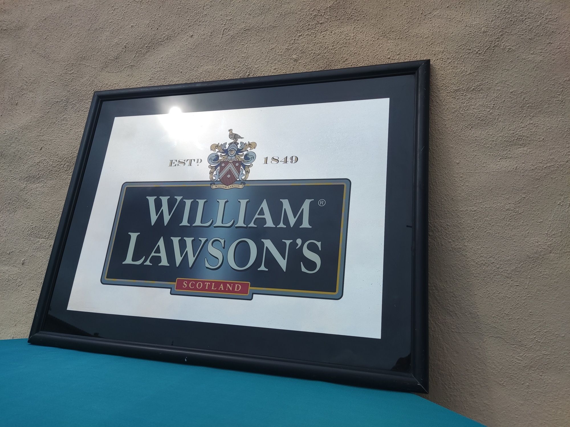 "William Lawsons" - Quando publicitário espelhado antigo - vintage