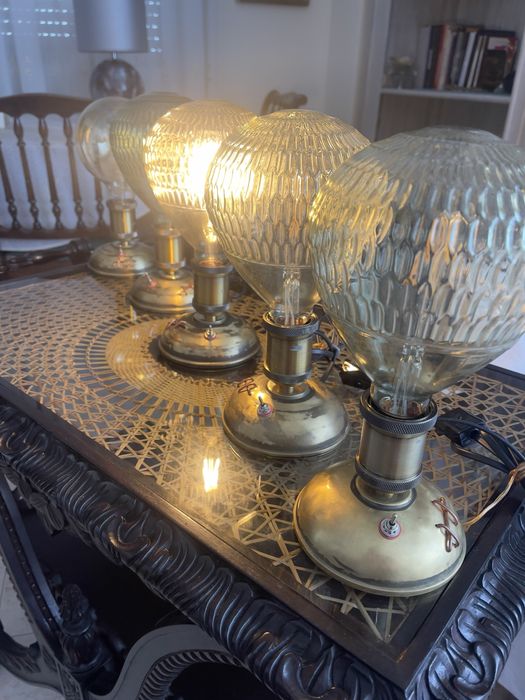 Candeeiro de mesa / candeeiro steampunk / candeeiro upcycled