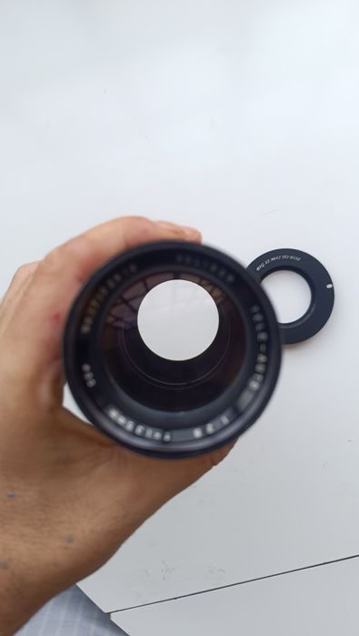 Lente M42 soligor 135mm F2.8 com adaptador para Canon EF sem fungos