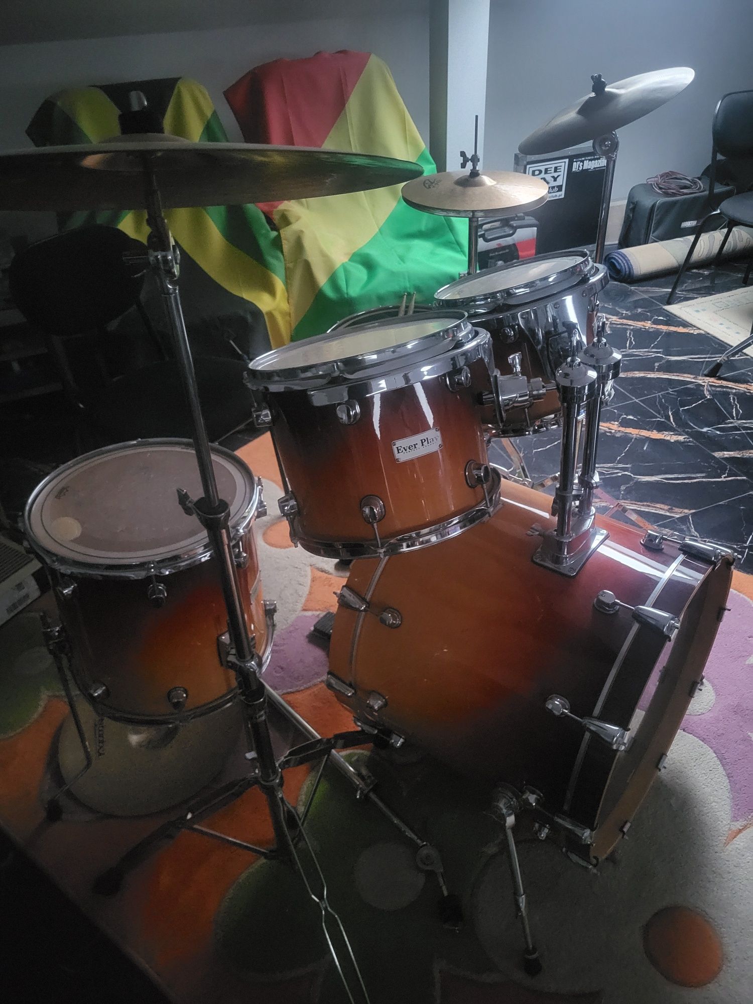 Piękna perkusja Ever play  cały zestaw najwyższa formuła. Maple shell