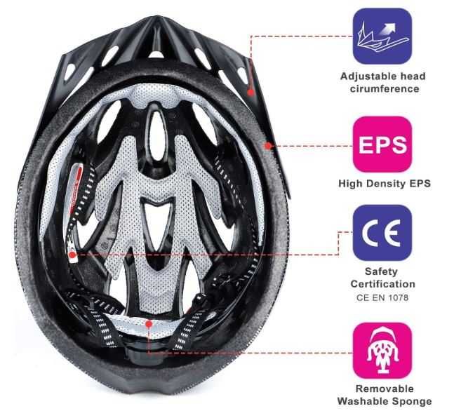 Kask rowerowy RaMokey rozmiar 58-62cm kolor szary