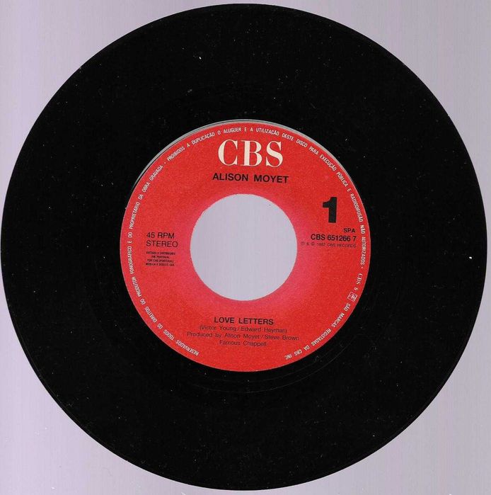 Alison Moyet - - - - - Love Letters - - - - - Single
