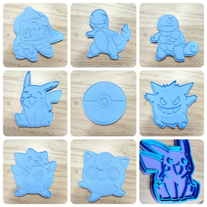 POKEMON 7 szt Foremki do wycinania z masy plastycznej zestaw