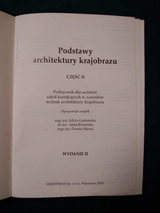 Podstawy architektury krajobrazu Cz. 2 HORTPRESS