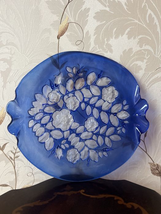 Szklana patera talerz