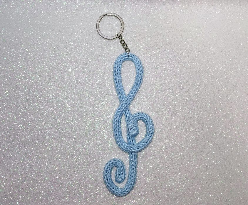 Porta-chaves em tricotin