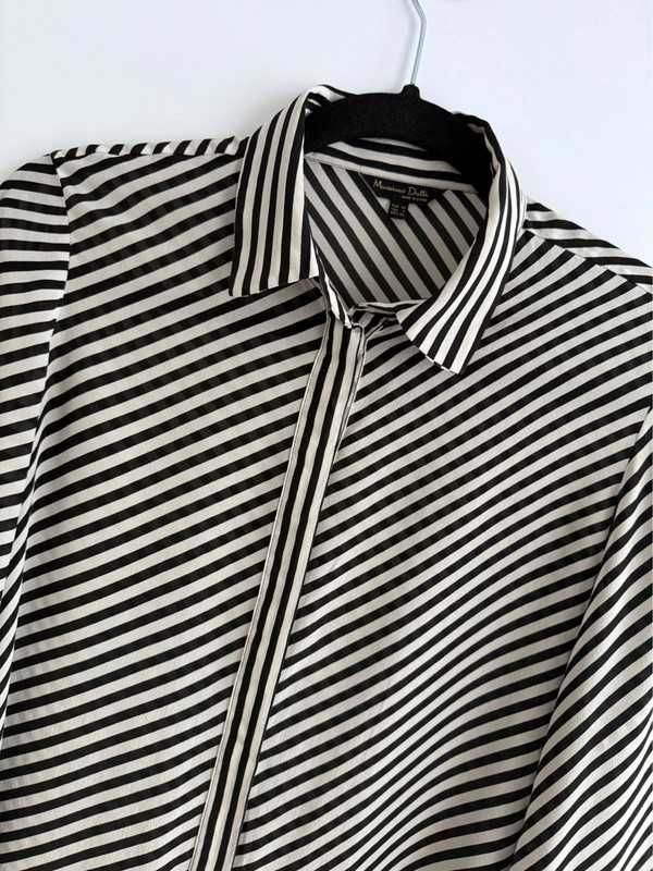 Koszula w paski Massimo Dutti 100% jedwab S