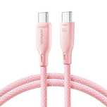 Kabel Joyroom USB-C / USB-C 60W szybki transfer 1m - różowy