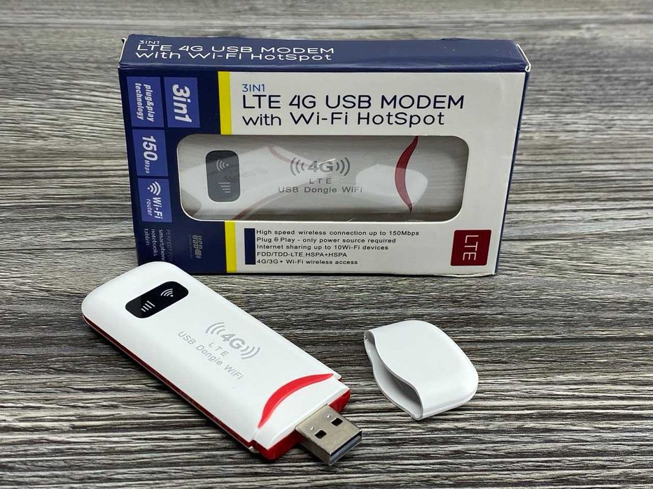 Мобільний 4G модем/роутер USB WI-FI 3G/4G LTE 3in1 HotSpot 150 Мбіт/се