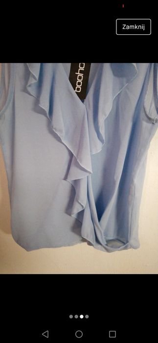 Blekitna Bluzka z falbana 40