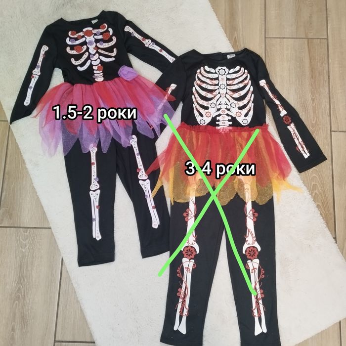 Костюм скелет девочка на хелоуин хеловин