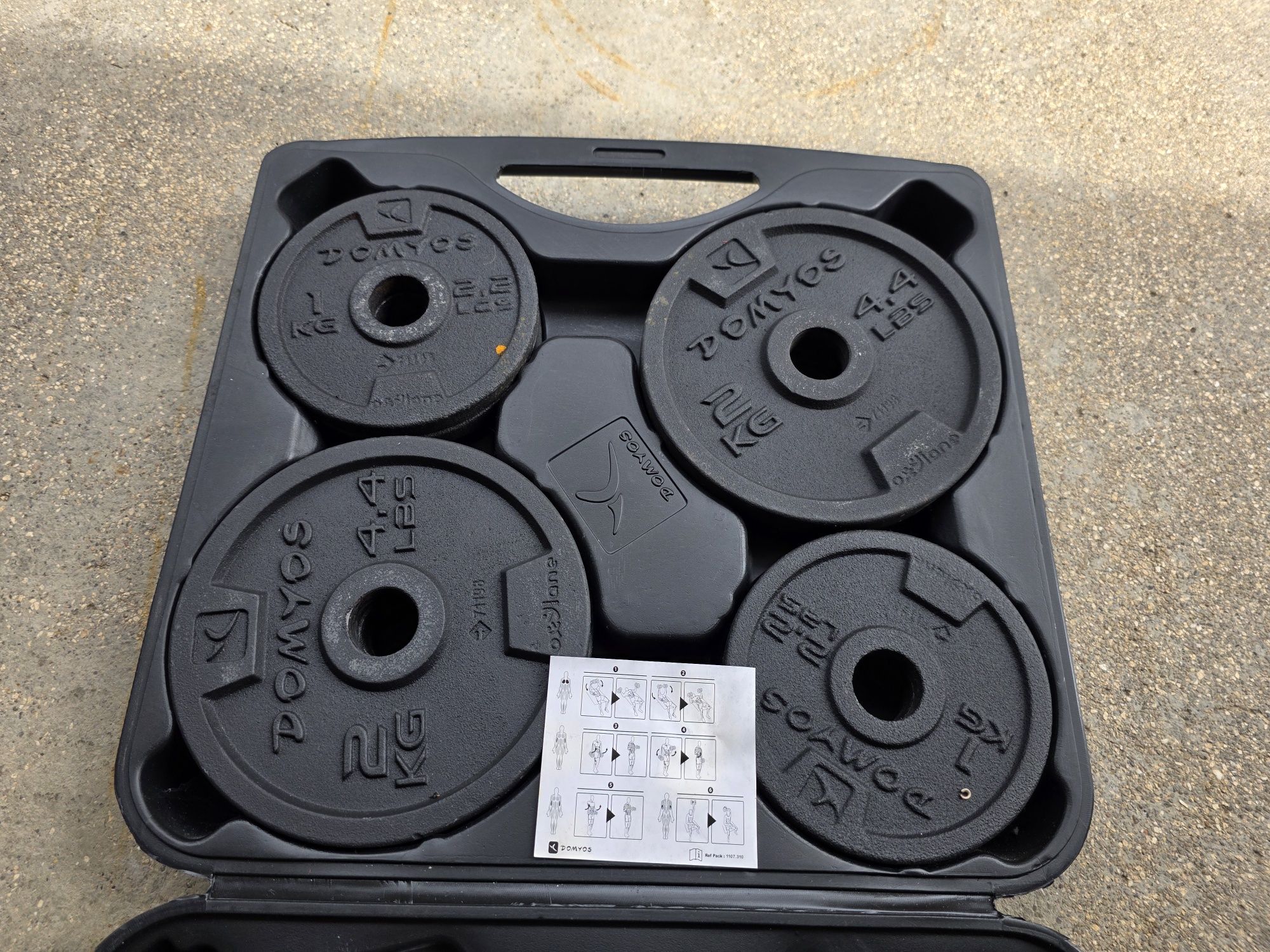 Conjunto hateres de 20kg + barra musculação