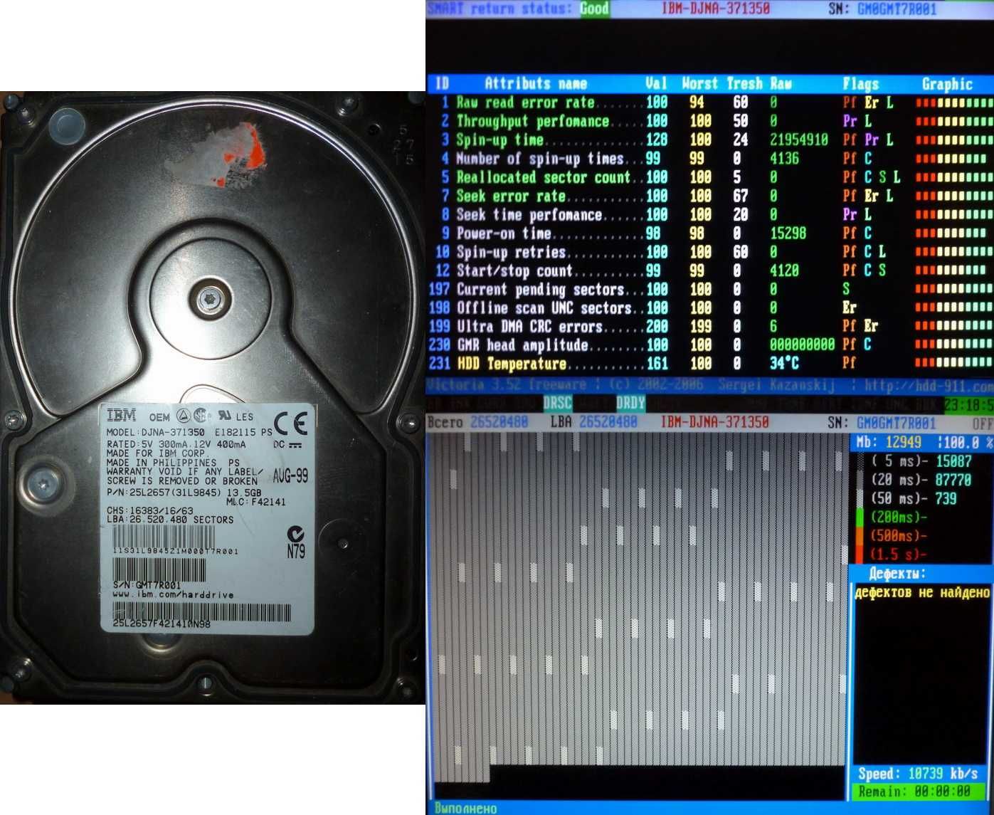 Лот б/у рабочих HDD (жестких дисков) IDE 3.5 (цена за все вместе)