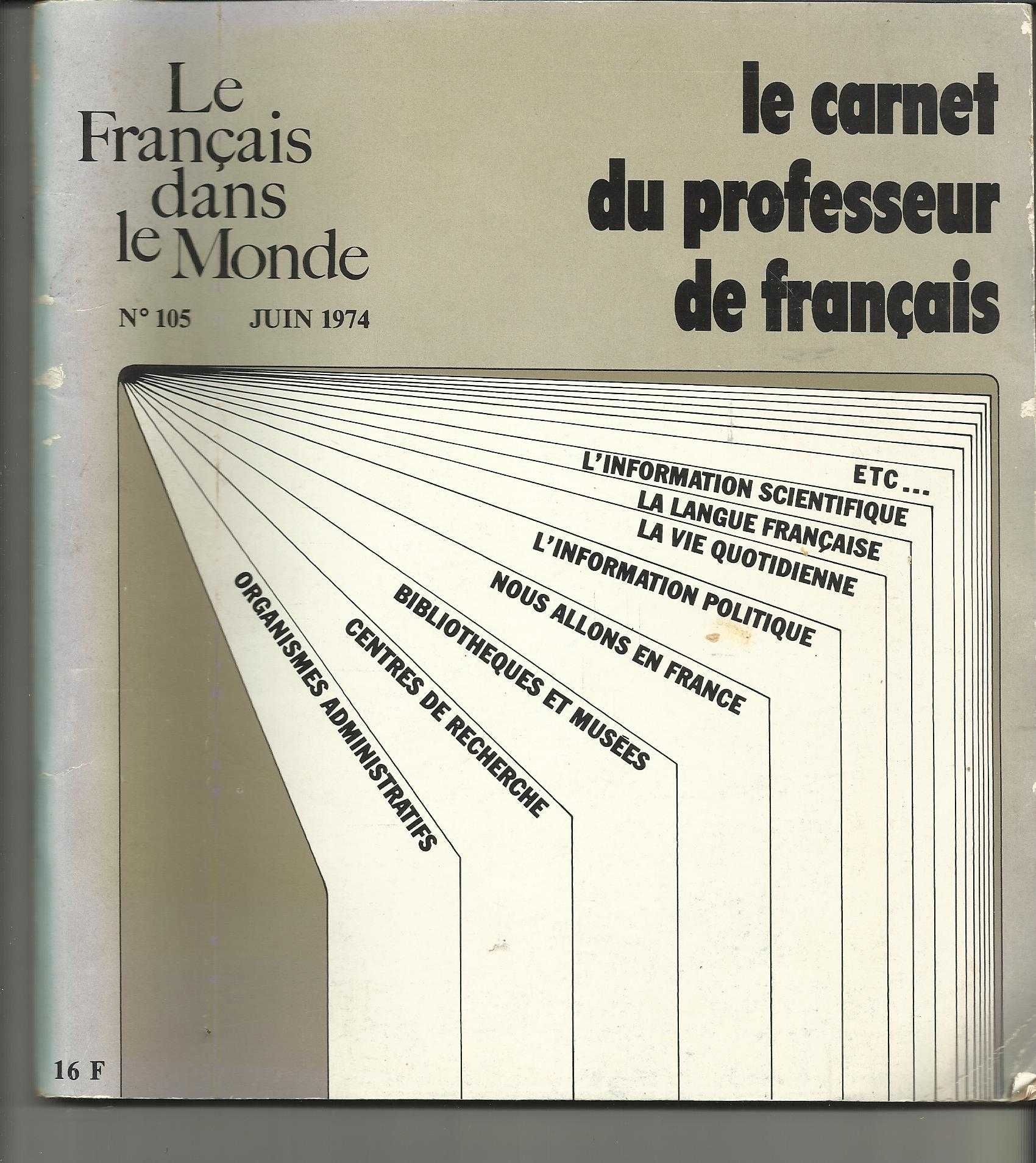 Français dans le Monde (15 revistas) - Ensino do Francês
