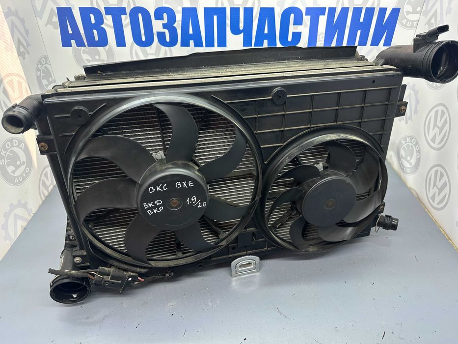 Комплект радіатор дифузор інтеркулер 1.9 2.0 Тді Гольф Октавія Тоуран