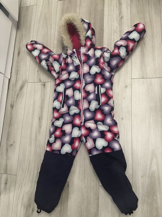 Зимовий дитячий комбінезон на дівчинку 134р