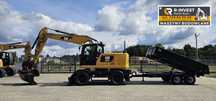 Caterpillar M318F M318 rototilt szczypce Leica przyczepa  Koparka kołowa CAT M318F M318 Rototilt szczypce Leica przyczepa