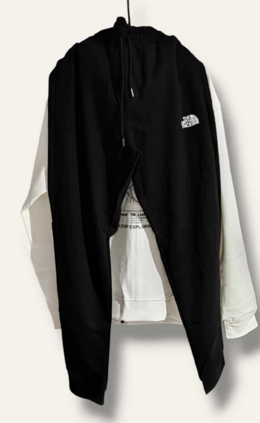 Nowy dres męski premium The North Face XL biało czarny