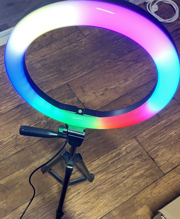 Lampa pierścieniowa RING LED ze statywem zdjęcia, filmy, selfie kolor