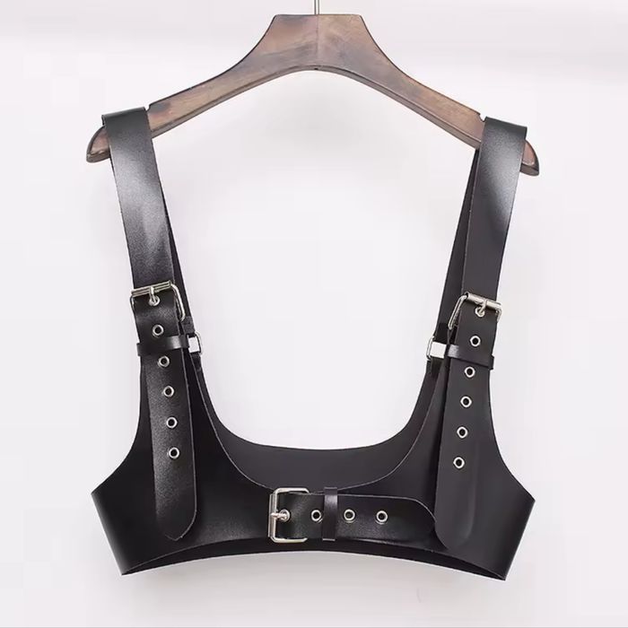 Чорна портупея з еко-шкіри one size